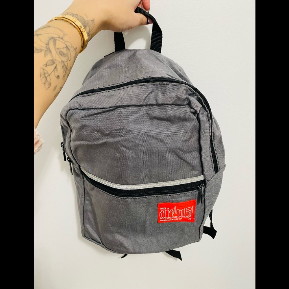 Manhattan Portage Gray Backpack VINTAGE